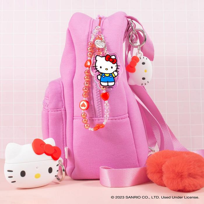 Pink Hello Kitty Hello Kitty Beaded Charm Mobile Phone Wrist Strap | CA_HK88735