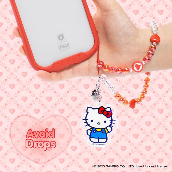 Pink Hello Kitty Hello Kitty Beaded Charm Mobile Phone Wrist Strap | CA_HK88735