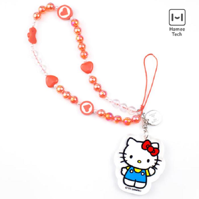 Pink Hello Kitty Hello Kitty Beaded Charm Mobile Phone Wrist Strap | CA_HK88735