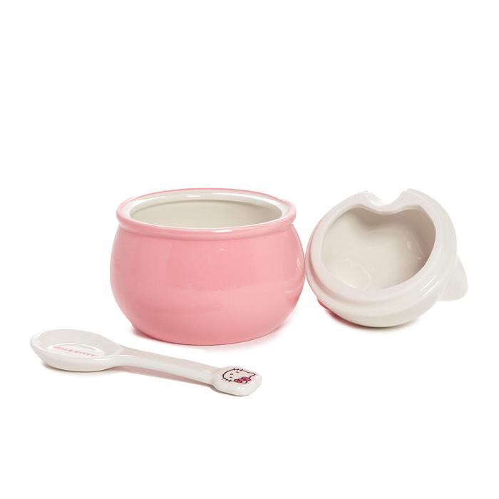 Pink Hello Kitty Hello Kitty Ceramic Sculpted Bowl and Spoon Set | CA_HK32586