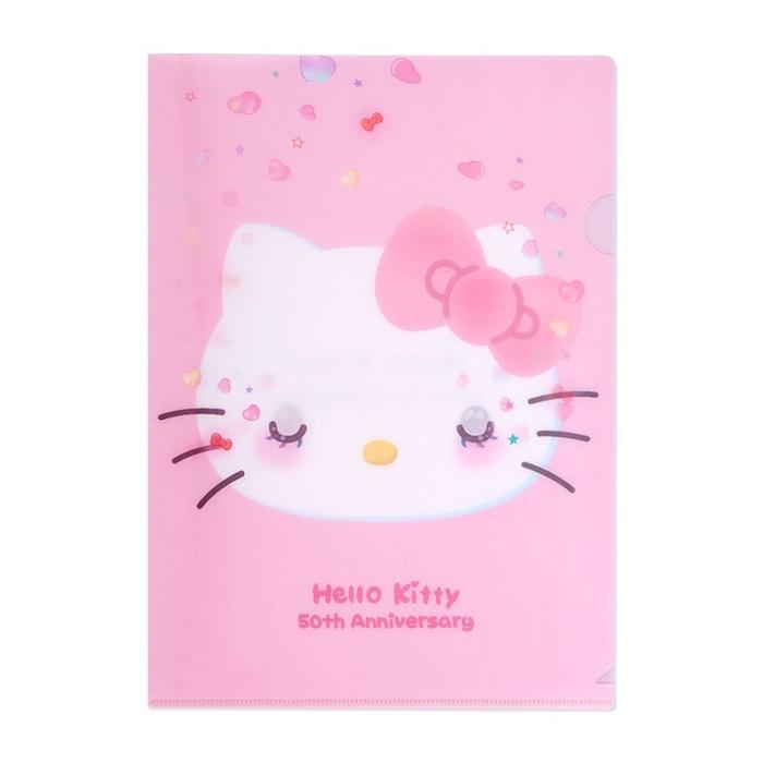 Pink Hello Kitty Hello Kitty Clear File Folder (50th Anniv. The Future In Our Eyes) | CA_HK70187