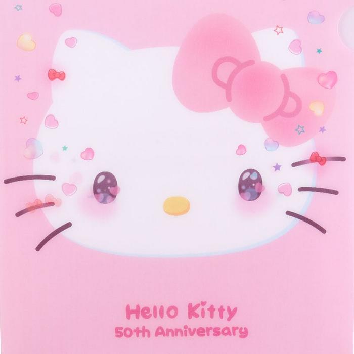 Pink Hello Kitty Hello Kitty Clear File Folder (50th Anniv. The Future In Our Eyes) | CA_HK70187