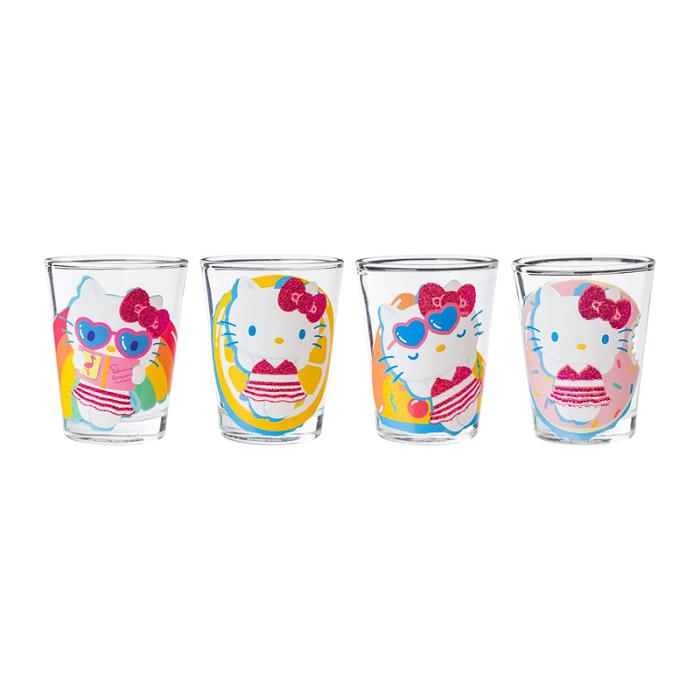 Pink Hello Kitty Hello Kitty Mini Glass 4-Piece Set (Pool Floatie) | CA_HK40003