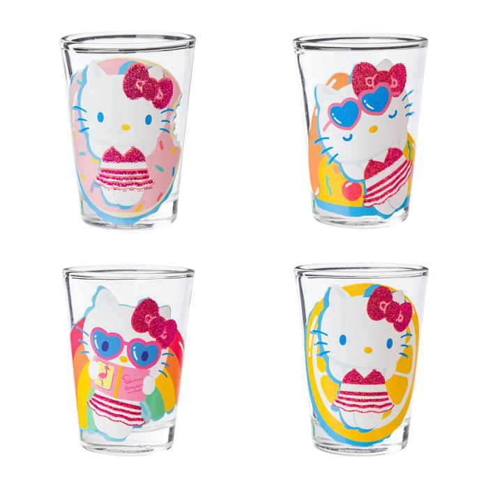 Pink Hello Kitty Hello Kitty Mini Glass 4-Piece Set (Pool Floatie) | CA_HK40003