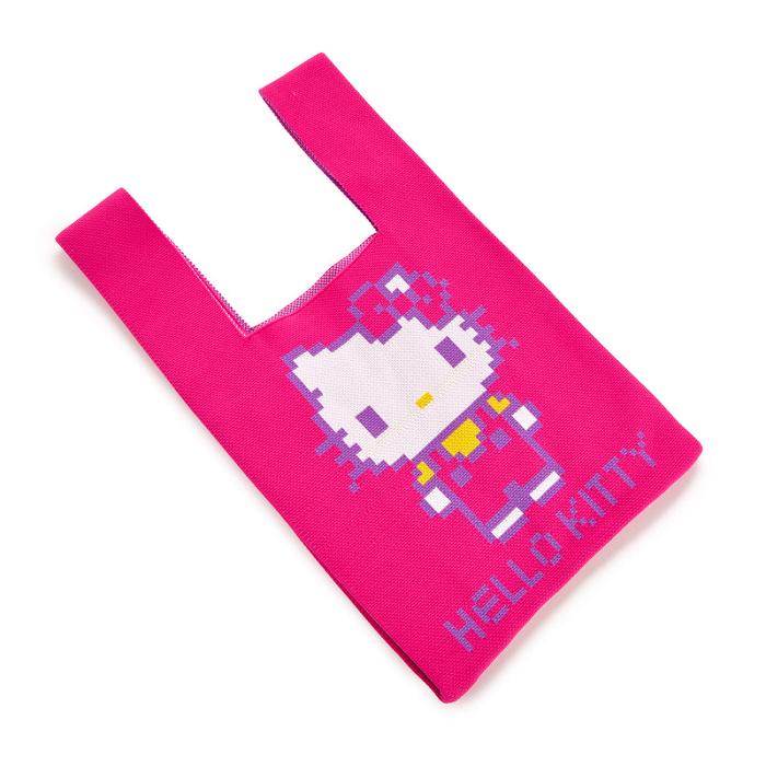 Pink Hello Kitty Hello Kitty Pink Knit Shopper Bag (Retro Pixel Series) | CA_HK36794