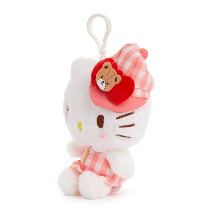 Pink Hello Kitty Hello Kitty Plush Mascot Clip (Gingham Cap Series) | CA_HK40649