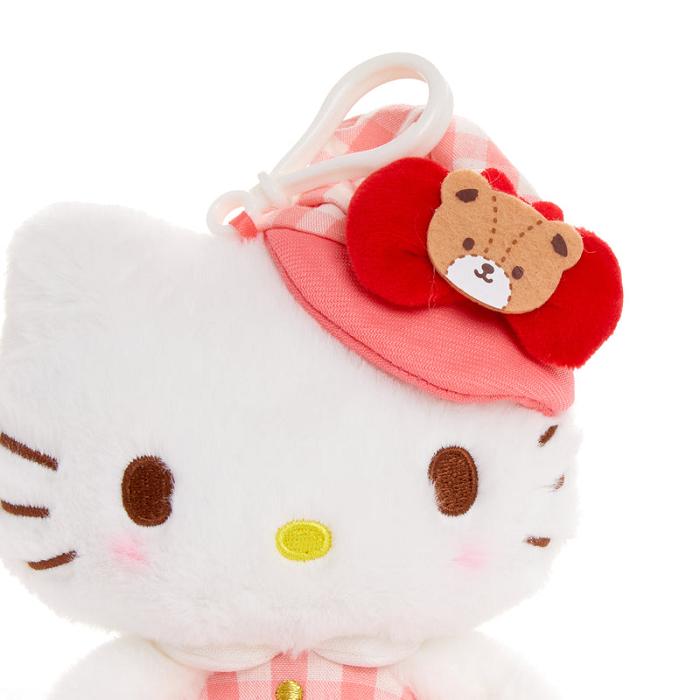 Pink Hello Kitty Hello Kitty Plush Mascot Clip (Gingham Cap Series) | CA_HK40649