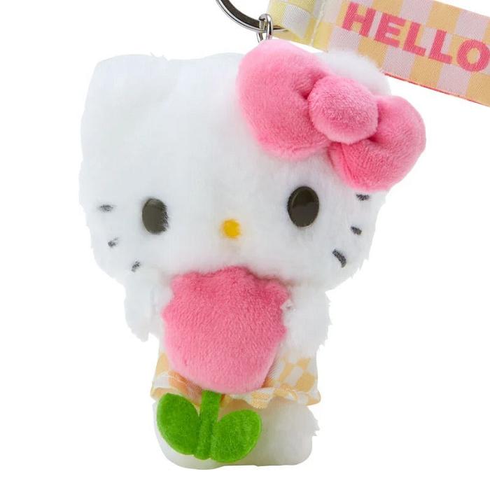 Pink Hello Kitty Hello Kitty Plush Mascot Keychain (Pastel Check Series) | CA_HK78181