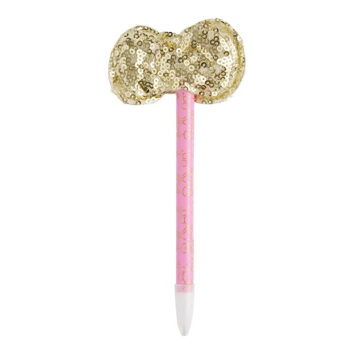 Pink Hello Kitty Hello Kitty Sequined Bow Pen | CA_HK74657