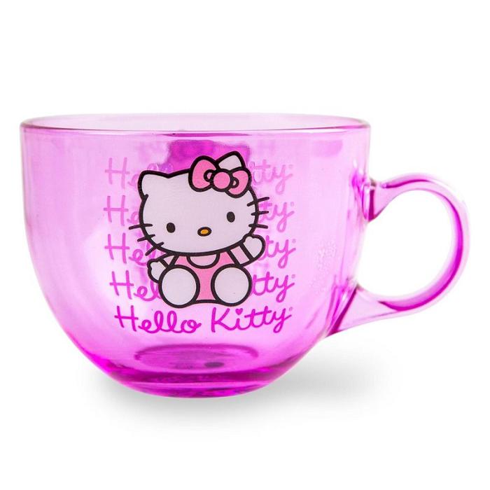 Pink Hello Kitty Hello Kitty Signature Pink Glass Mug | CA_HK33252