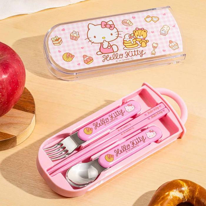 Pink Hello Kitty Hello Kitty Utensil Set Trio | CA_HK83258