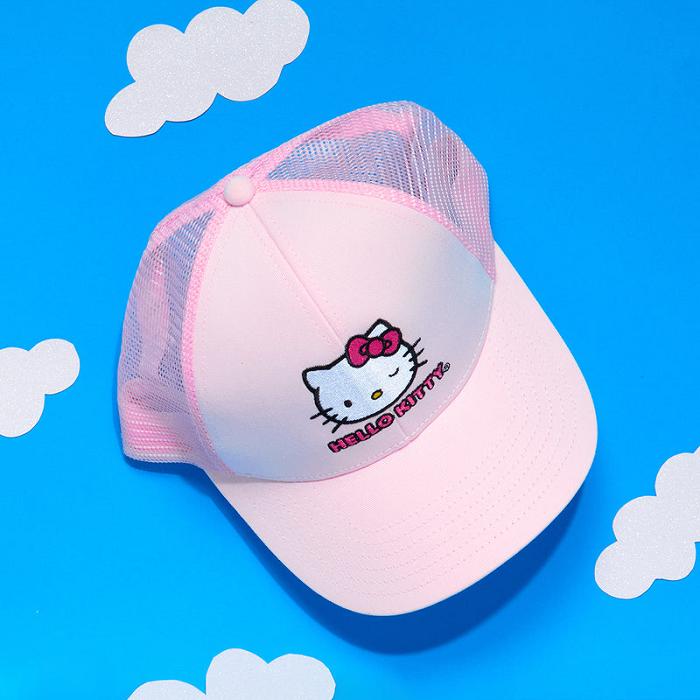 Pink Hello Kitty Hello Kitty Winking Trucker Hat | CA_HK18479