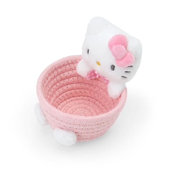 Pink Hello Kitty Hello Kitty Woven Rope Storage Basket (Multi) | CA_HK79219