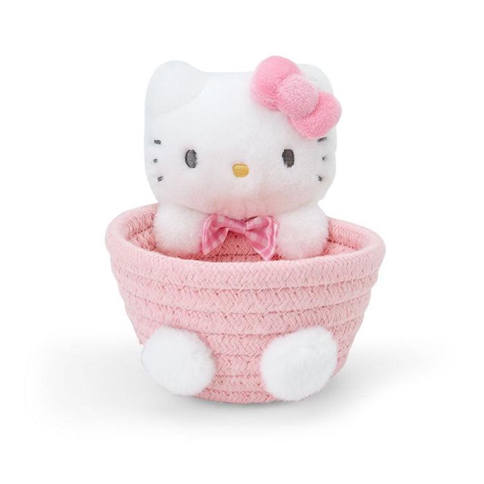 Pink Hello Kitty Hello Kitty Woven Rope Storage Basket (Multi) | CA_HK79219