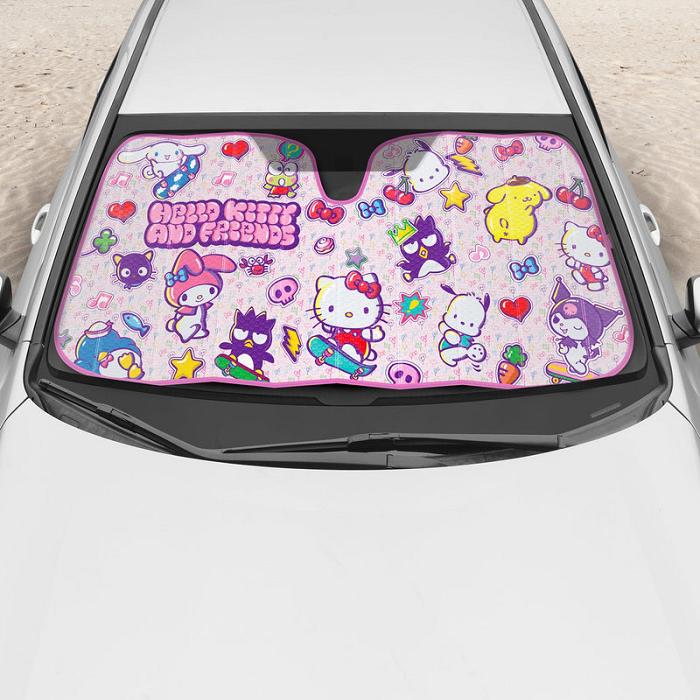 Pink Hello Kitty Hello Kitty and Friends Car Sun Shade (Kawaii Fun) | CA_HK21533