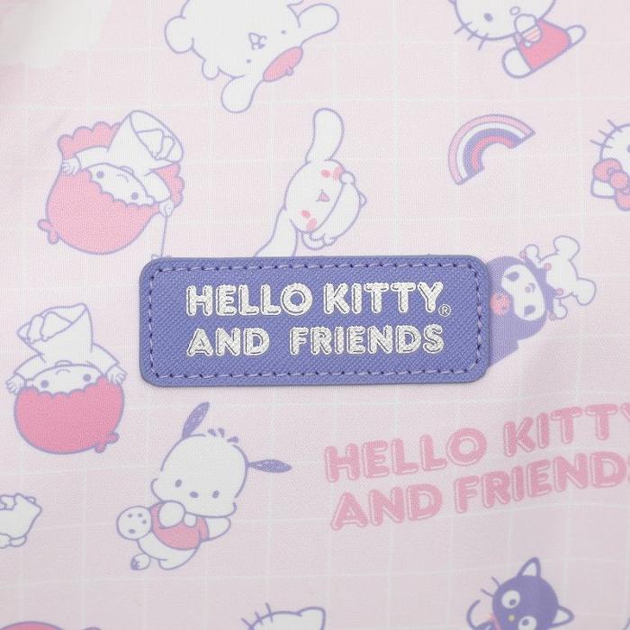 Pink Hello Kitty Hello Kitty and Friends All-Over Print Rolling Duffle Bag | CA_HK84286