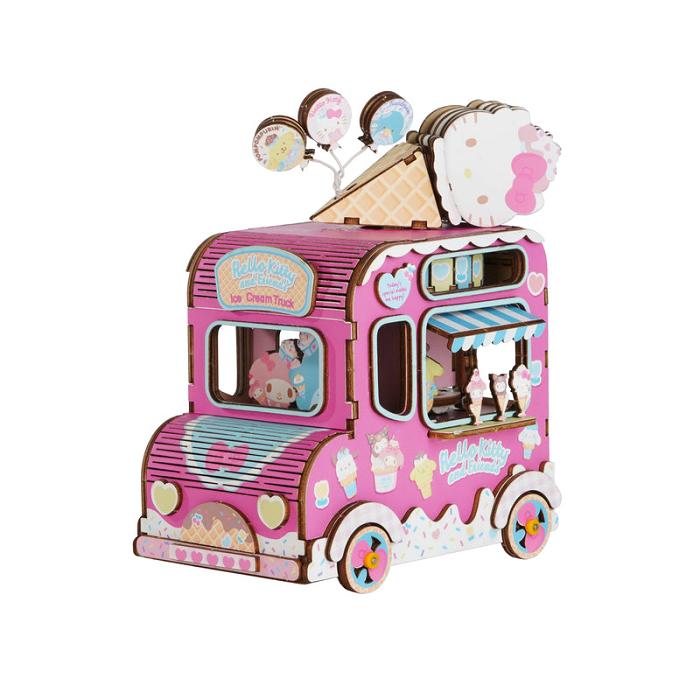 Pink Hello Kitty Hello Kitty and Friends Ice Cream Truck 3D Wooden Music Box Puzzle | CA_HK53061