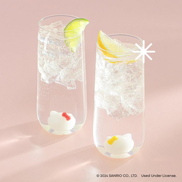 Pink Hello Kitty Hello Kitty and Mimmy 3D Icon Tall Drinking Glasses (Set of 2) | CA_HK30587