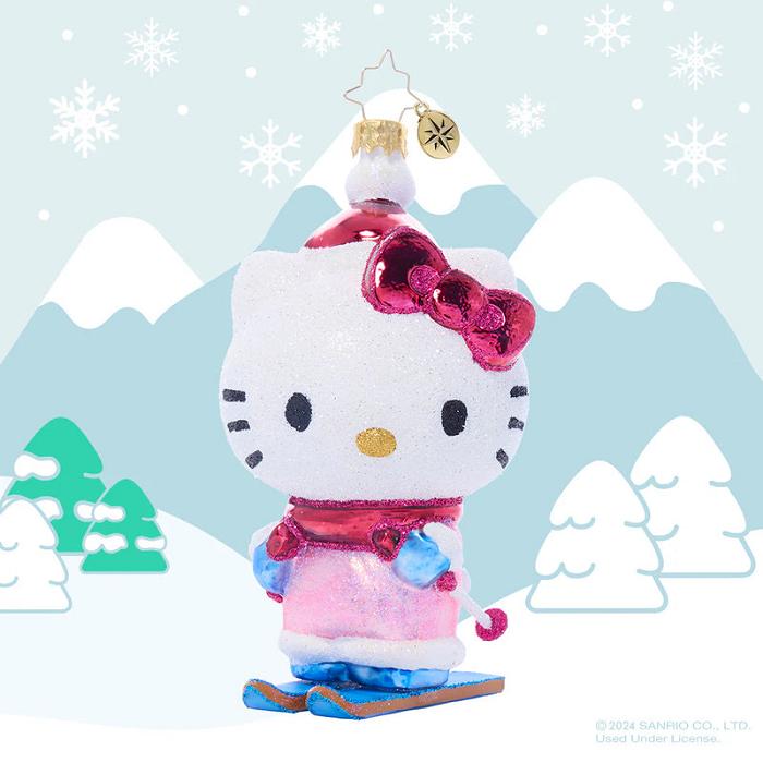 Pink Hello Kitty Hello Kitty x Christopher Radko Handmade Glass Ornament (Aspen Adventure) | CA_HK16119