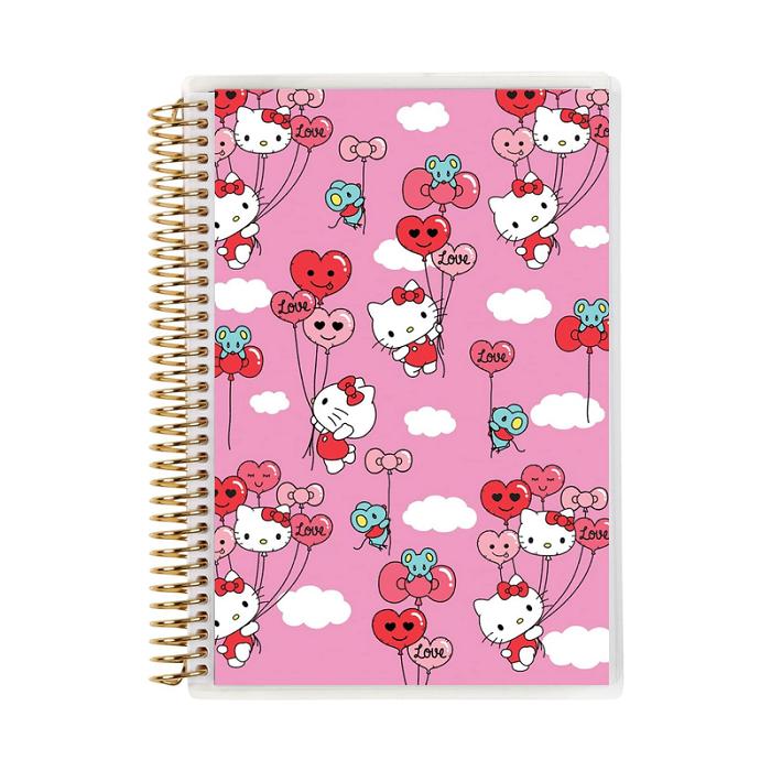 Pink Hello Kitty Hello Kitty x Erin Condren Balloons A5 Coiled Notebook | CA_HK29952