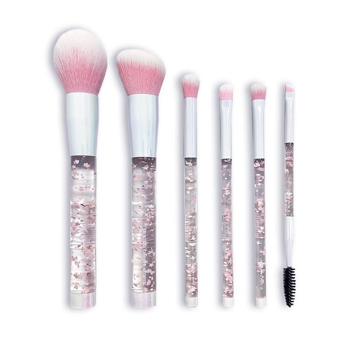 Pink Hello Kitty Hello Kitty x Impressions Vanity 50th Anniv. 6-Pc Brush Gift Set | CA_HK91124