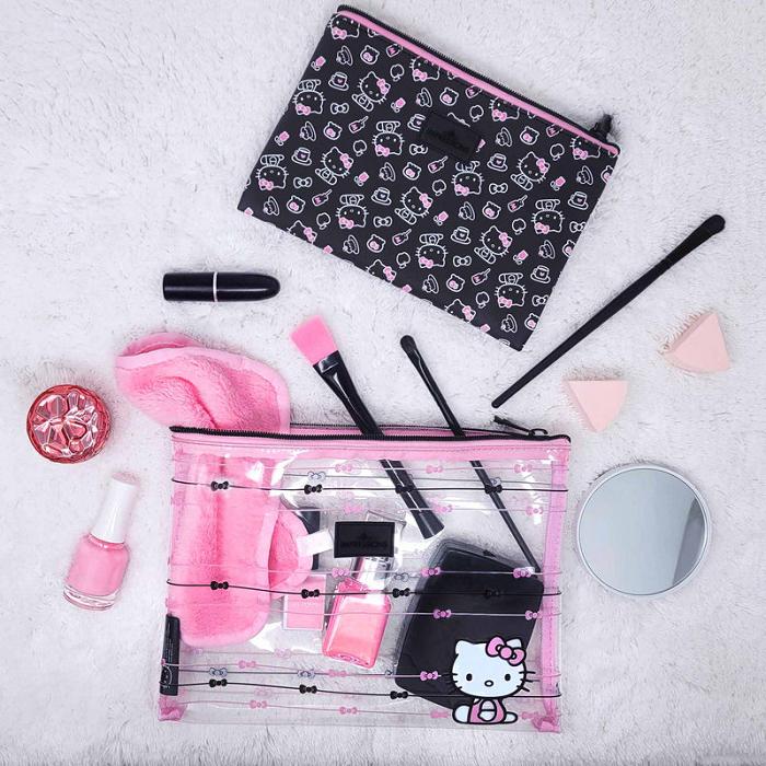 Pink Hello Kitty Hello Kitty x Impressions Slim Pouch Set (Black) | CA_HK94234