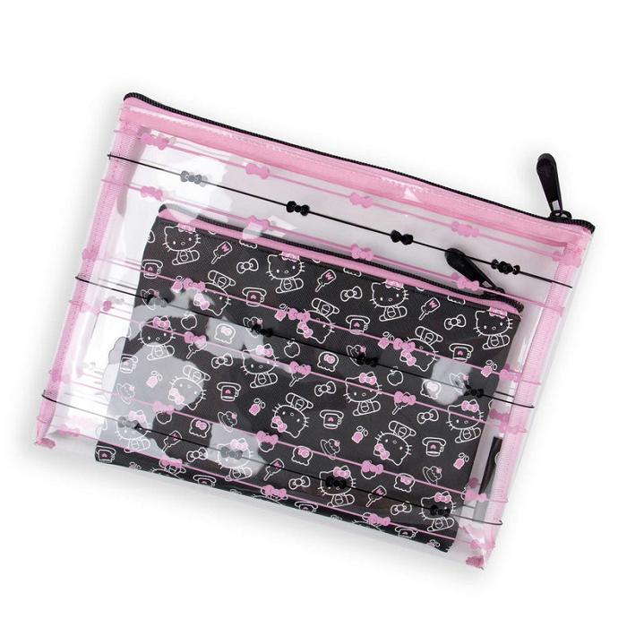 Pink Hello Kitty Hello Kitty x Impressions Slim Pouch Set (Black) | CA_HK94234