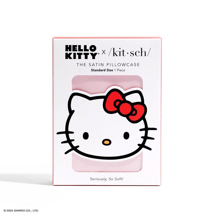 Pink Hello Kitty Hello Kitty x Kitsch Face Pillowcase (Solid Pink) | CA_HK81230