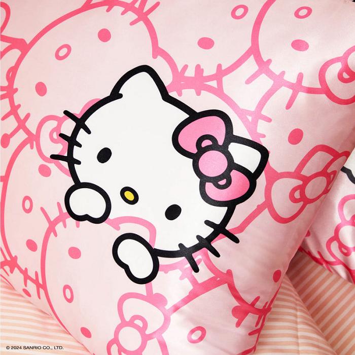 Pink Hello Kitty Hello Kitty x Kitsch Faces Pillowcase (Pink) | CA_HK64651