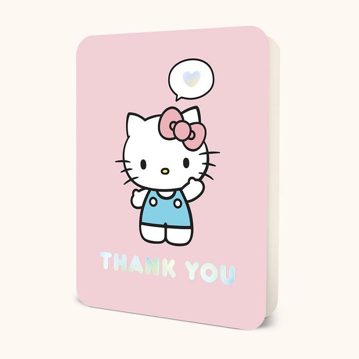 Pink Hello Kitty Hello Kitty x Studio Oh! Thank You Deluxe Greeting Card | CA_HK63848