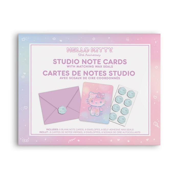 Pink Hello Kitty Hello Kitty x Studio Oh! 50th Anniversary 25-Pc Note Cards & Wax Seals Set | CA_HK14606