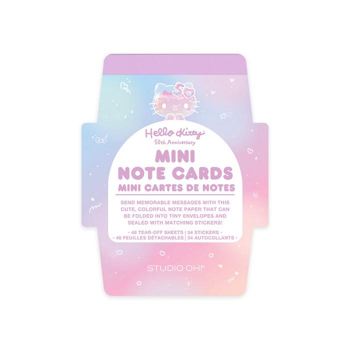 Pink Hello Kitty Hello Kitty x Studio Oh! 50th Anniversary Mini Note Cards and Sticker Set | CA_HK89793