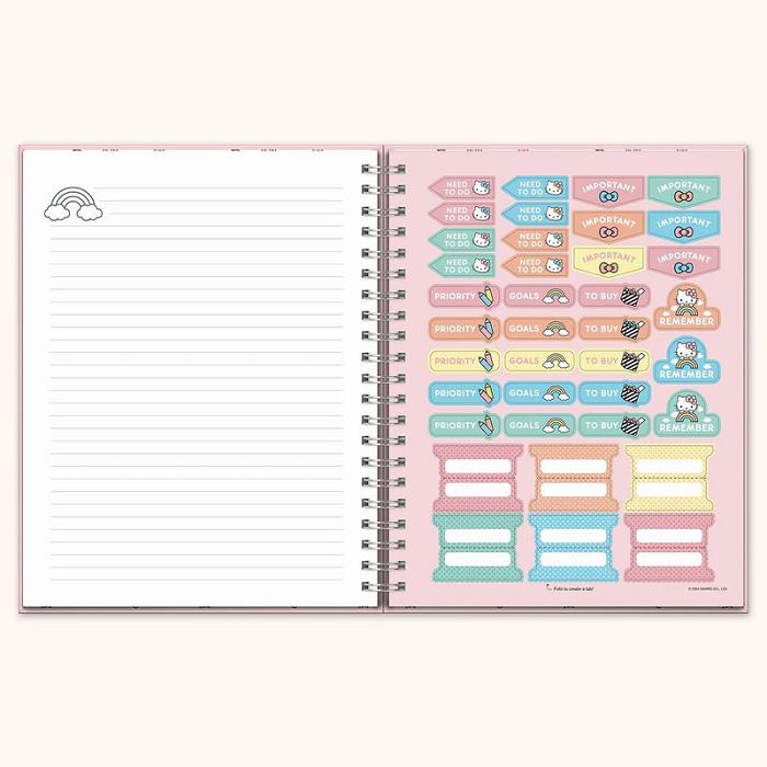 Pink Hello Kitty Hello Kitty x Studio Oh! Classic Pink Extra-Large Spiral Notebook | CA_HK33212