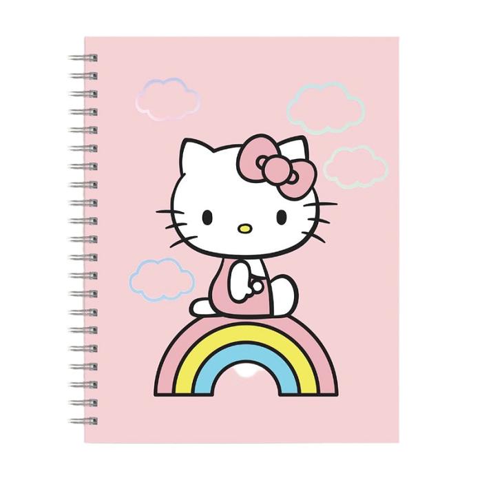 Pink Hello Kitty Hello Kitty x Studio Oh! Classic Pink Extra-Large Spiral Notebook | CA_HK33212