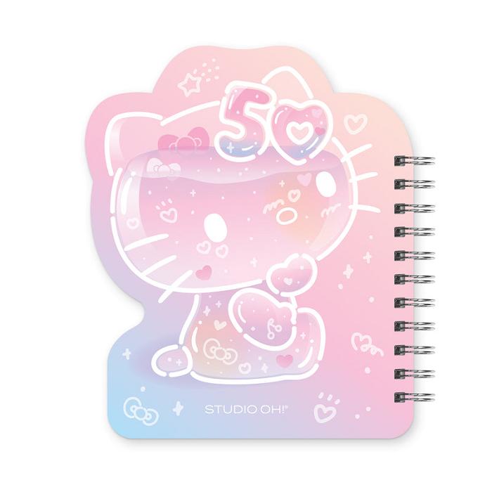 Pink Hello Kitty Hello Kitty x Studio Oh! 50th Anniversary Die-Cut Spiral Notebook | CA_HK99407