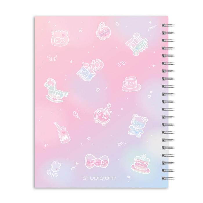 Pink Hello Kitty Hello Kitty x Studio Oh! 50th Anniversary Extra-Large Spiral Notebook & Sticker Sheet | CA_HK12569