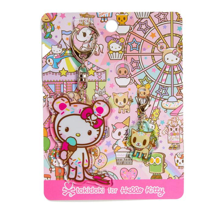 Pink Hello Kitty Hello Kitty x Tokidoki Keychain and Zipper Pull Duo (Kawaii Carnival) | CA_HK26142