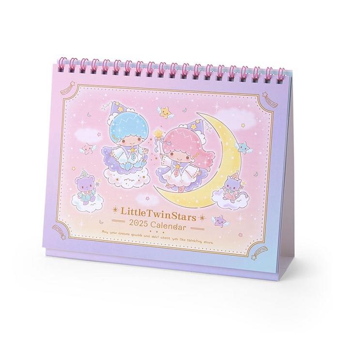 Pink Hello Kitty LittleTwinStars 2025 Desk Calendar | CA_HK52312