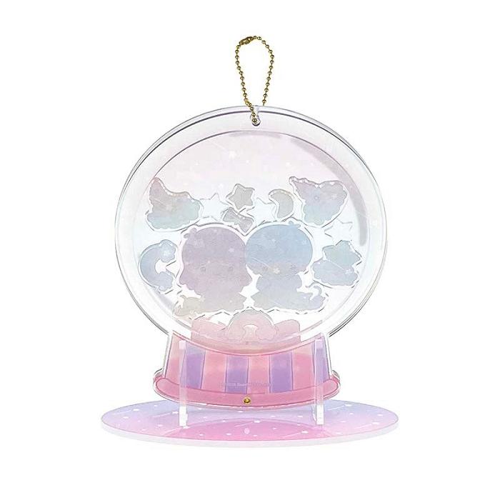 Pink Hello Kitty LittleTwinStars Acrylic Keychain and Stand (Furry Friends Series) | CA_HK14064