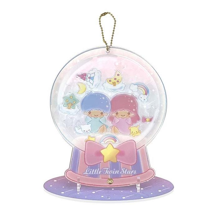 Pink Hello Kitty LittleTwinStars Acrylic Keychain and Stand (Furry Friends Series) | CA_HK14064