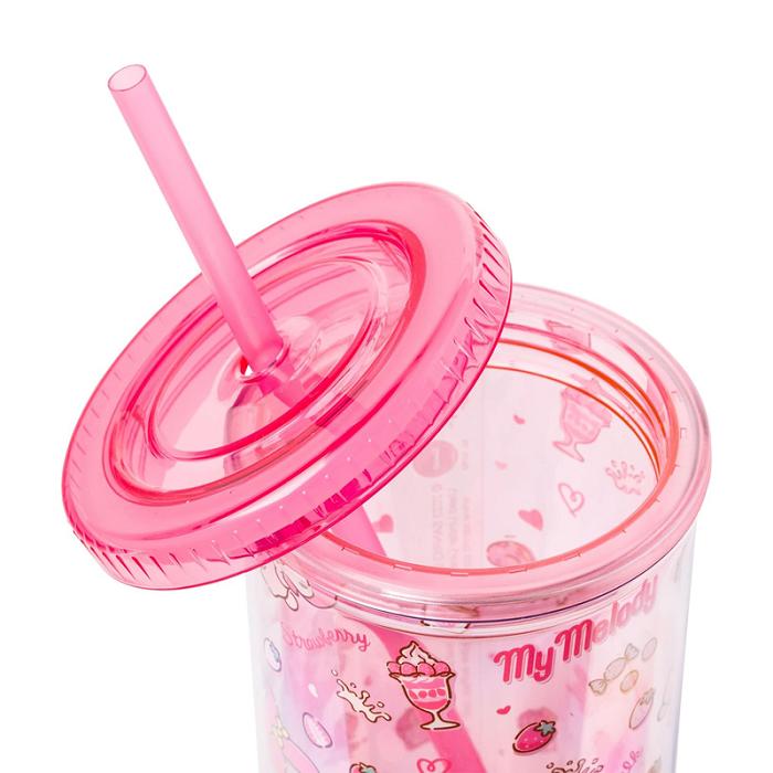 Pink Hello Kitty My Melody 20oz Strawberry Travel Tumbler | CA_HK13313