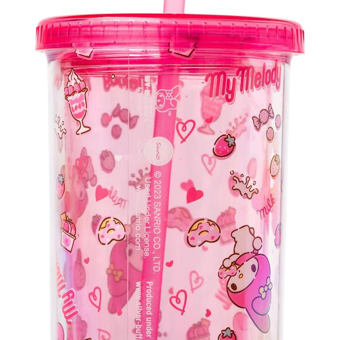 Pink Hello Kitty My Melody 20oz Strawberry Travel Tumbler | CA_HK10655