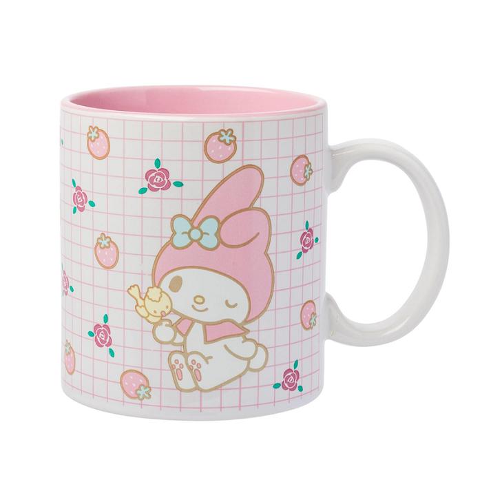 Pink Hello Kitty My Melody All-Over Print Ceramic Mug (Sweet Things) | CA_HK67379