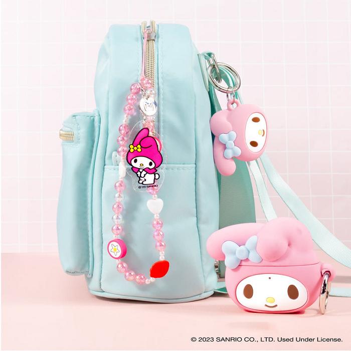 Pink Hello Kitty My Melody Beaded Charm Mobile Phone Wrist Strap | CA_HK47368