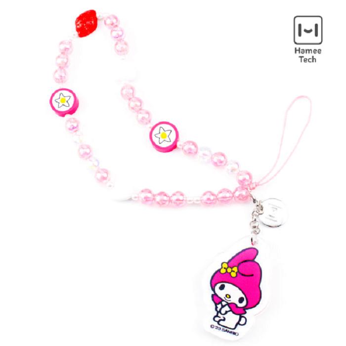 Pink Hello Kitty My Melody Beaded Charm Mobile Phone Wrist Strap | CA_HK47368