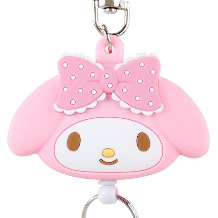 Pink Hello Kitty My Melody Bestie Face Badge Reel | CA_HK99179