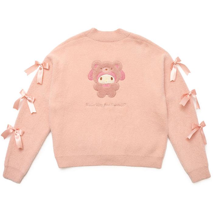 Pink Hello Kitty My Melody Cozy Kuma JapanLA Cardigan | CA_HK93178