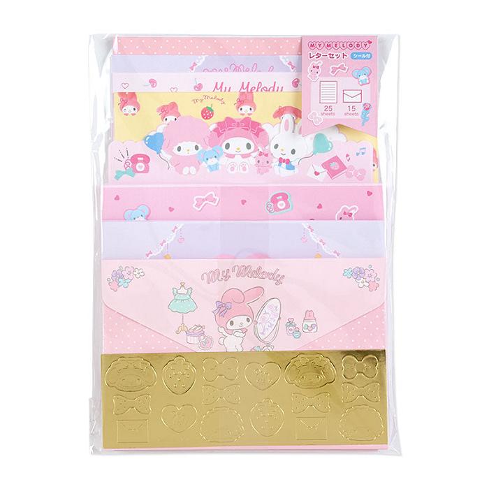 Pink Hello Kitty My Melody Deluxe Letter Set | CA_HK13438