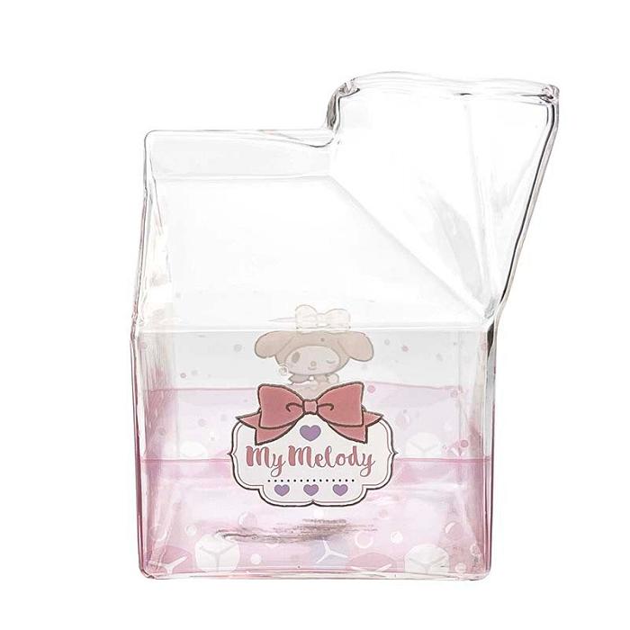 Pink Hello Kitty My Melody Kawaii Glass Milk Carton Cup | CA_HK32342