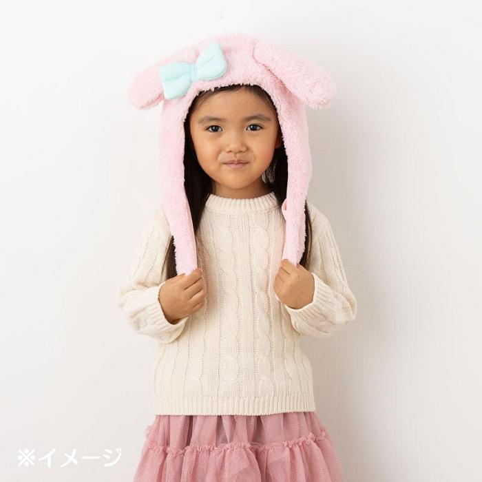 Pink Hello Kitty My Melody Kids Hooded Wrap Scarf | CA_HK12056